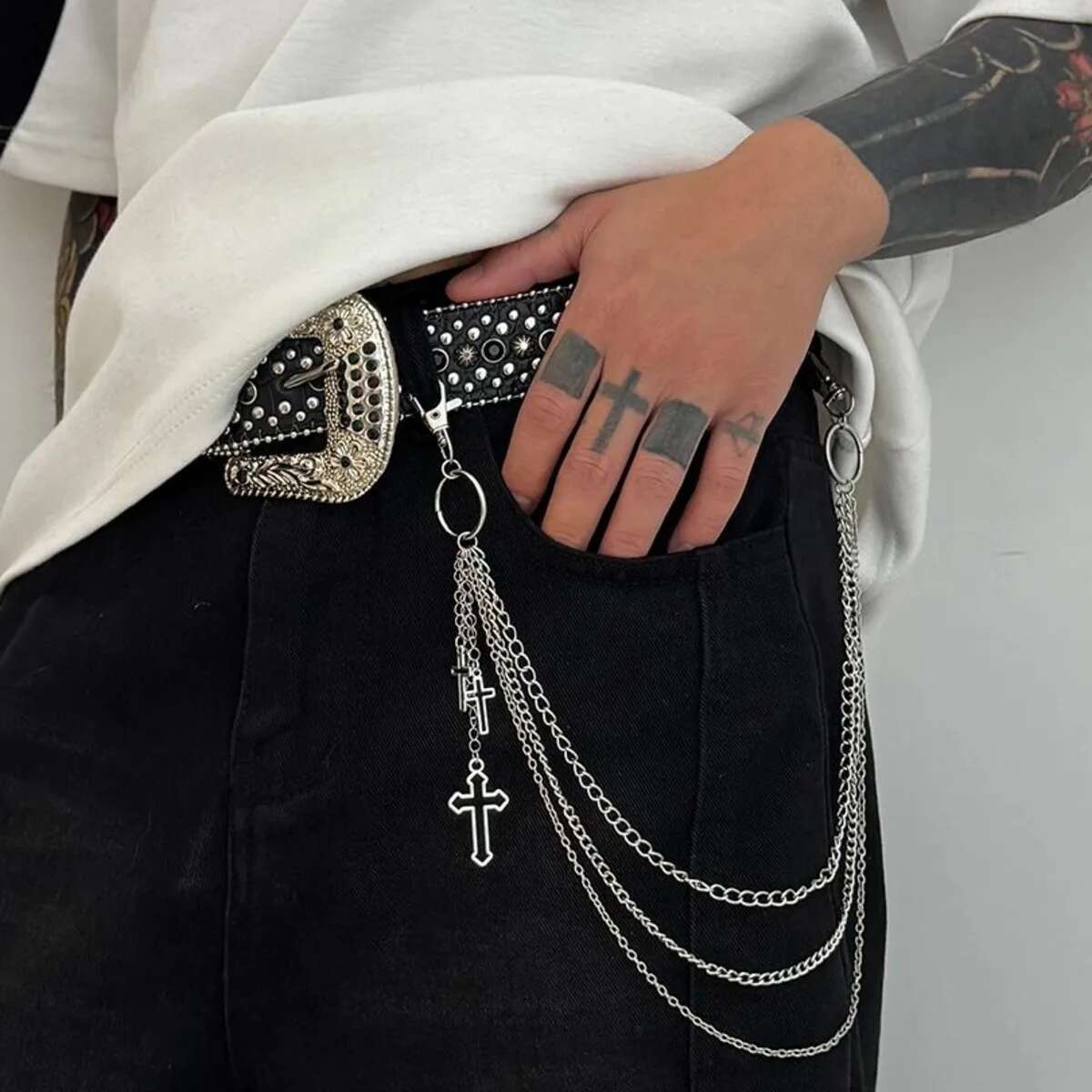 Body Jewelry Men - Ingemark العصرية الإبداعية الصليب قلادة المحفظة