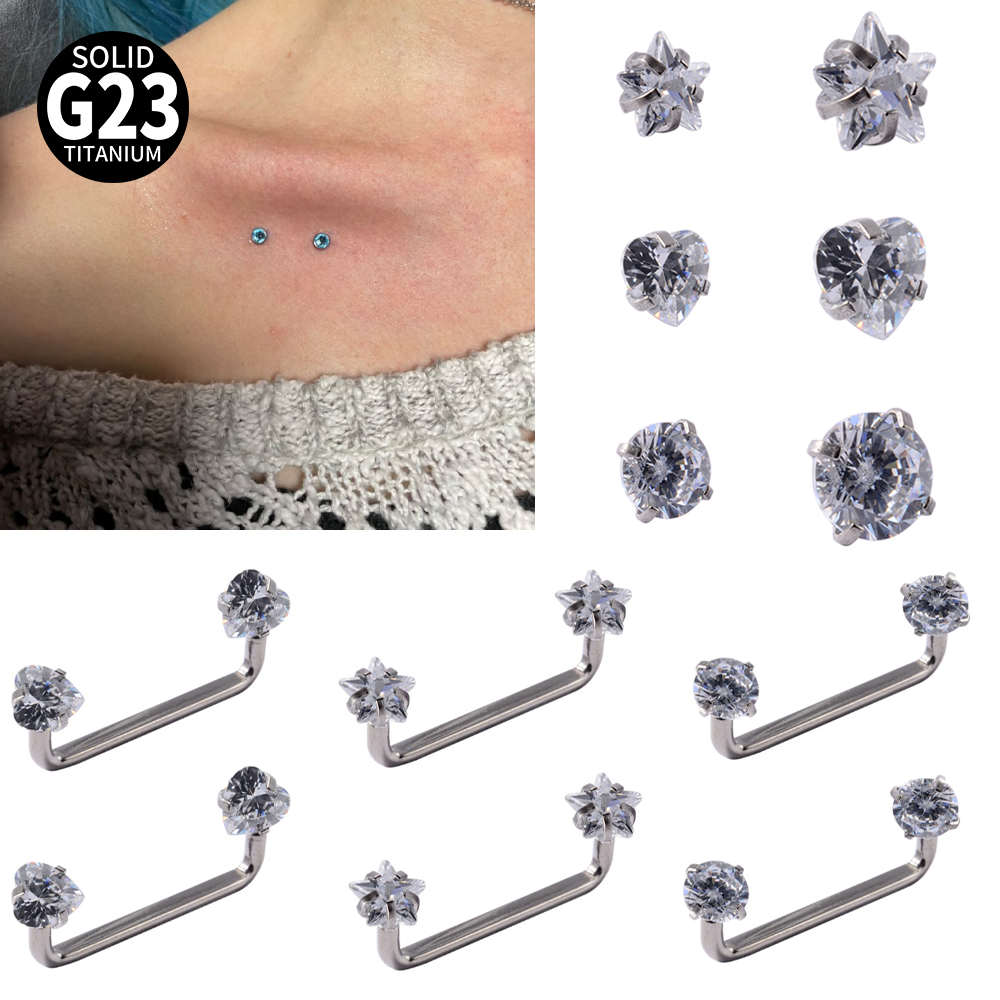 Body Jewelry Implants - 3-1 قطعة زرع الصف التيتانيوم اللوازم