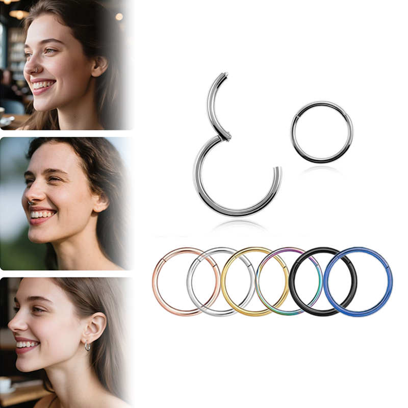Body Jewelry Nose - حلقات أنف وفواصل أنفية من الفولاذ