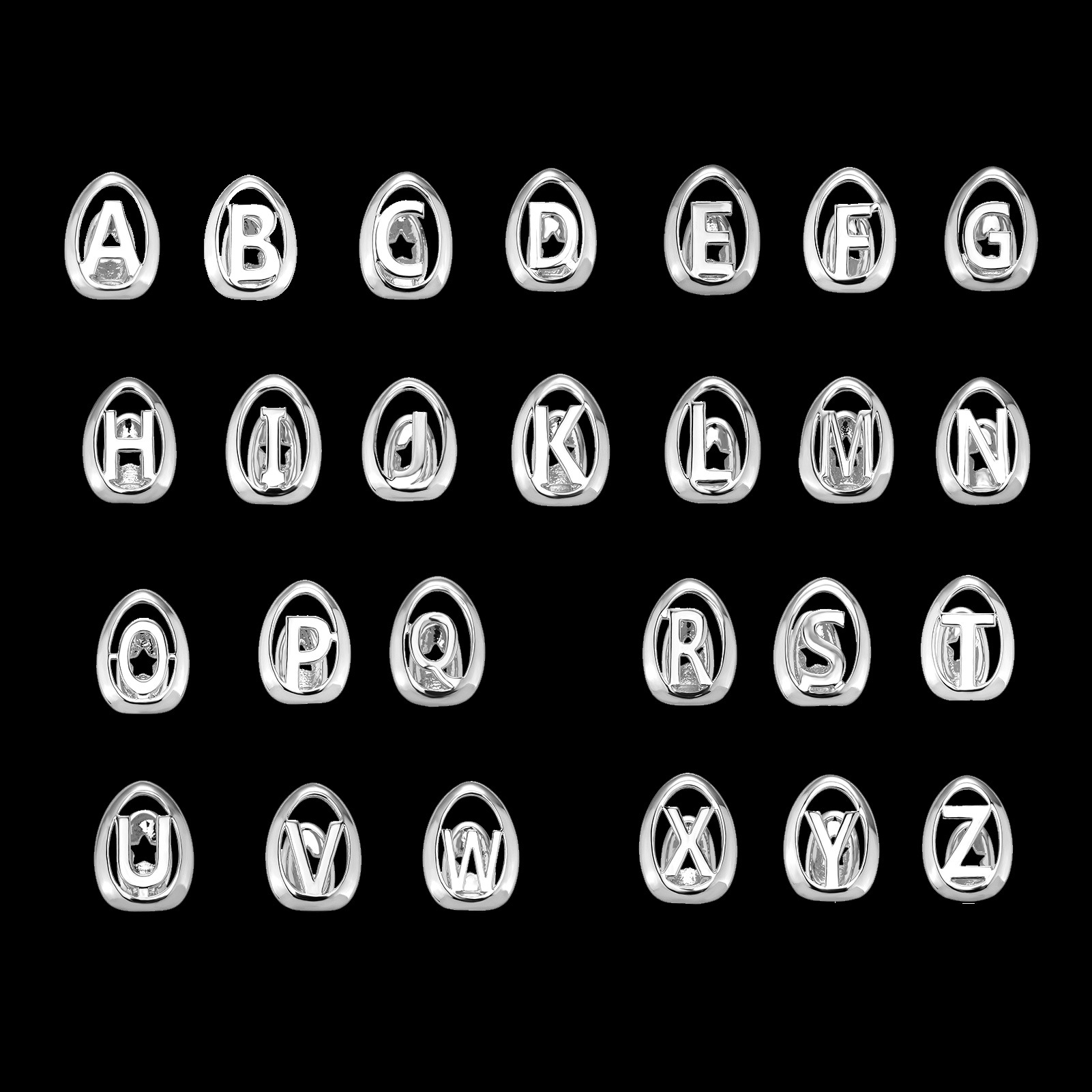 Body Jewelry Men - YOUNGX 26 الحروف الأولية الجوف الأسنان