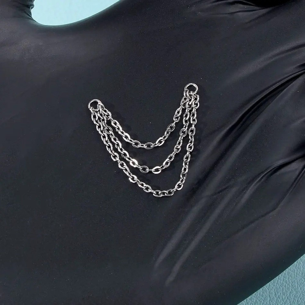 Body Jewelry Nose - سلسلة أنف من التيتانيوم العصرية، سلسلة