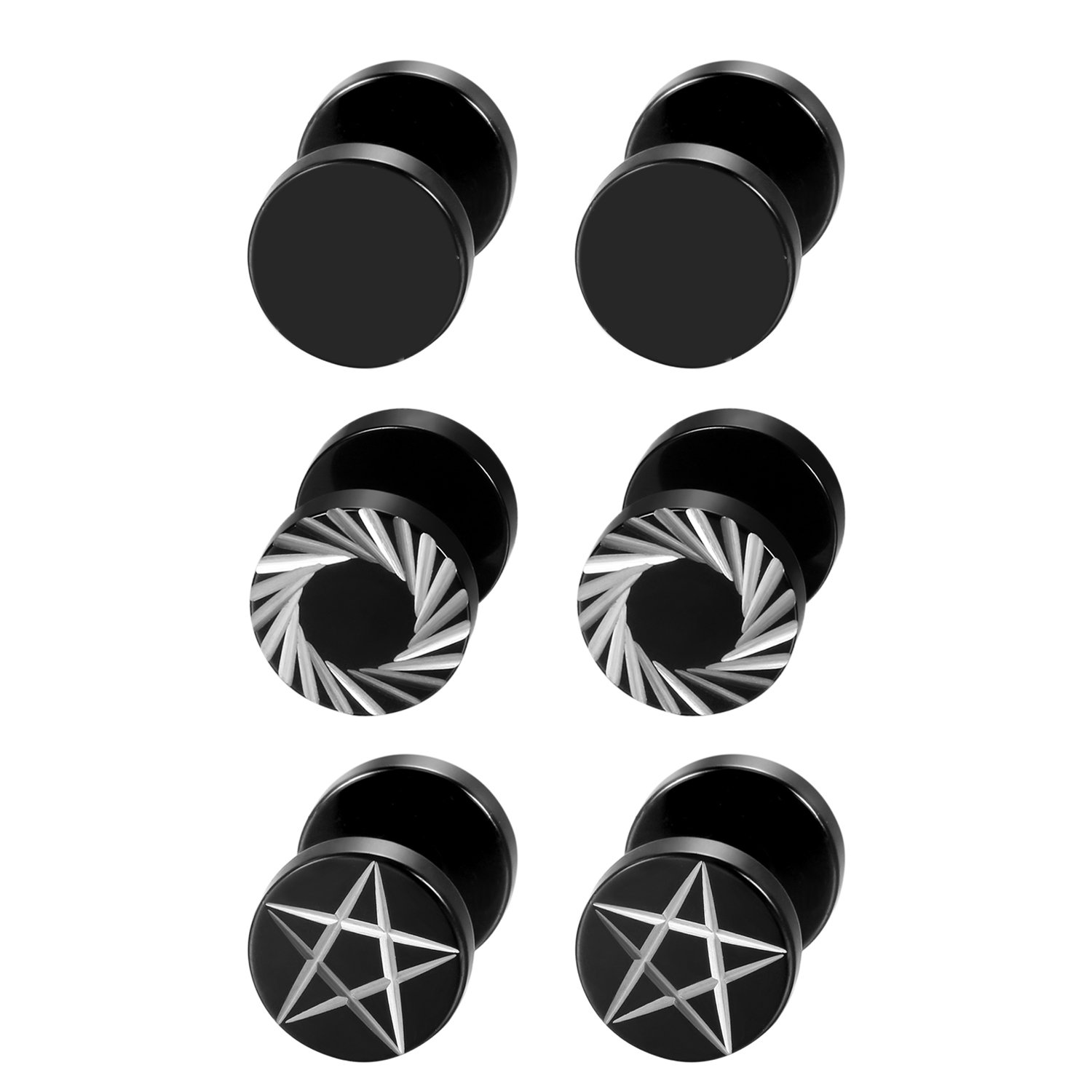 Body Jewelry Tunnels - 2 قطعة/6 قطعة وعاء من الستانليس