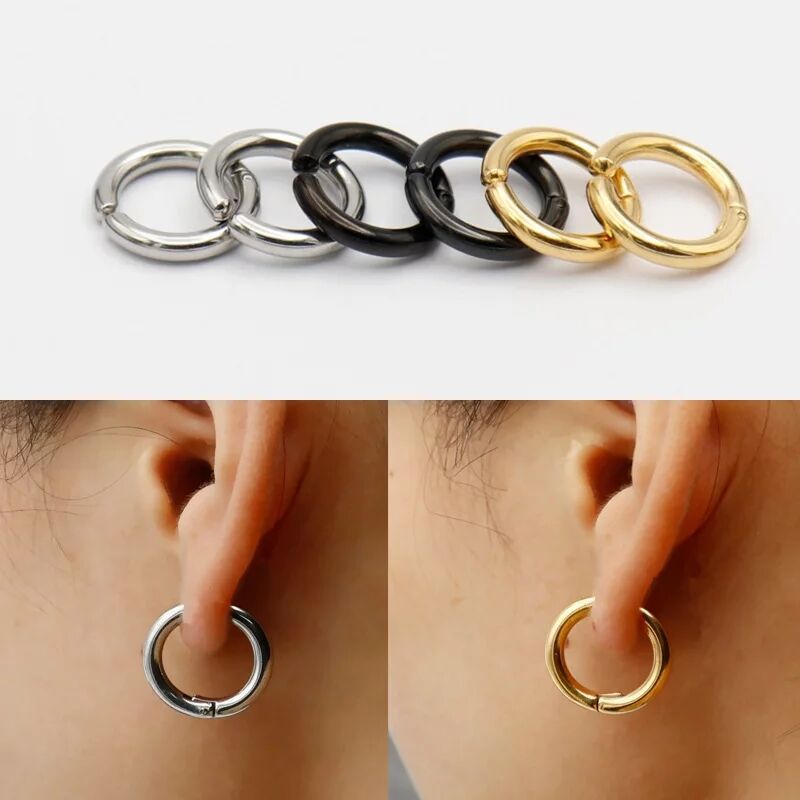 Body Jewelry Tunnels - وهمية Huggie هوب أقراط للرجال والنساء