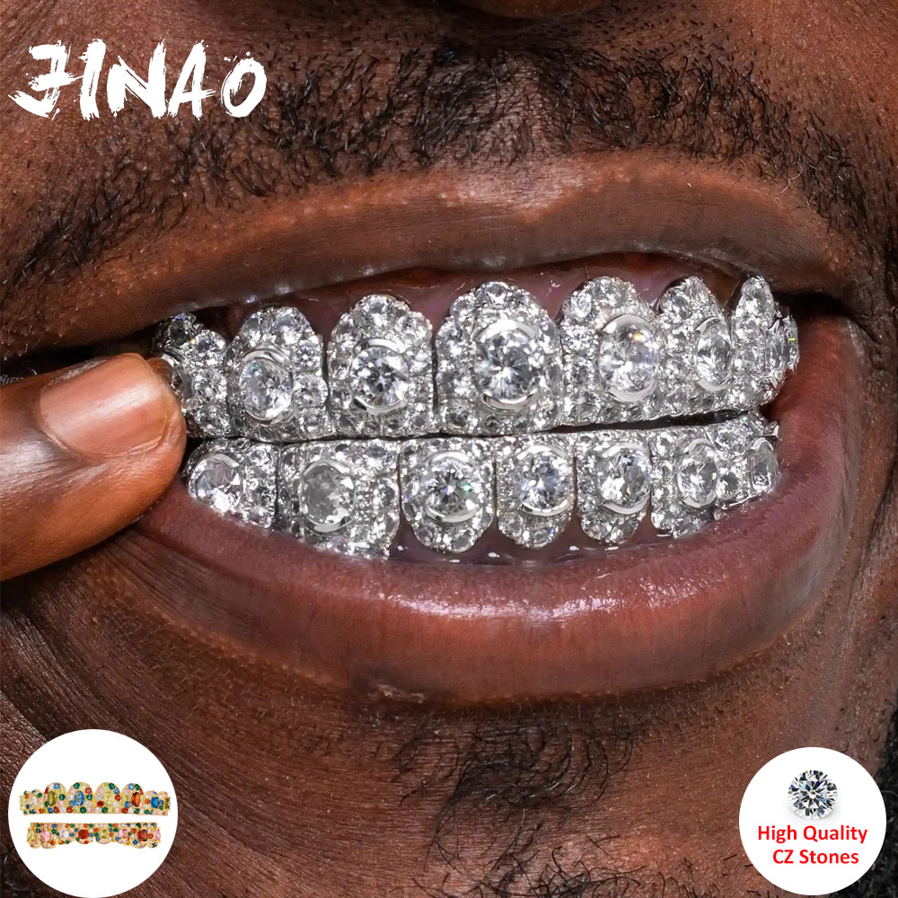 Body Jewelry Men - جيناو هيب هوب طقم جريلز مرصع