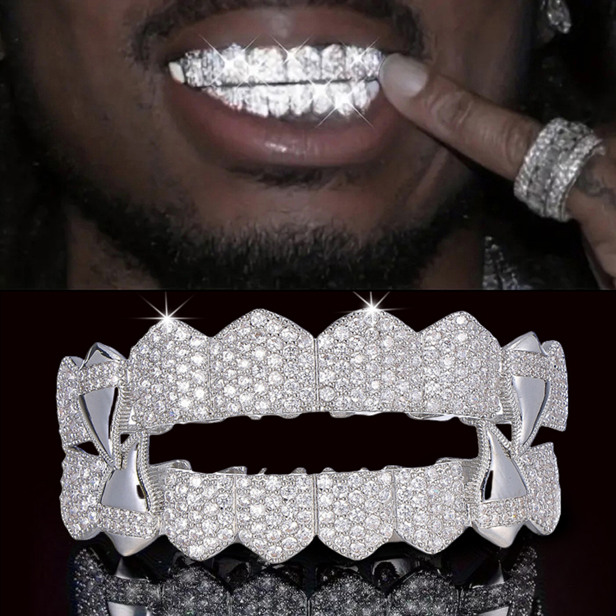 Body Jewelry Men - RACHELZ مختلط 8/8 أعلى أسفل مثلج