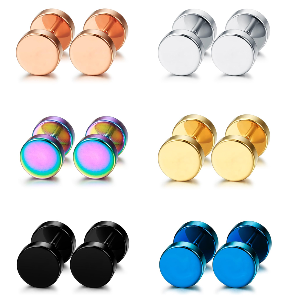 Body Jewelry Tunnels - طقم أقراط من الفولاذ المقاوم للصدأ