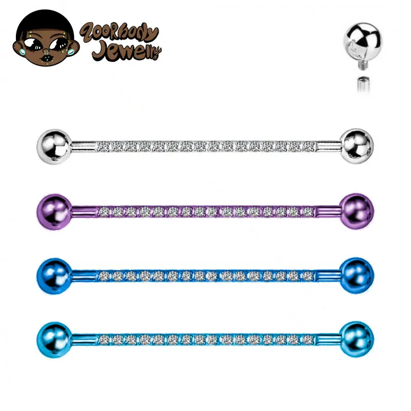 Body Jewelry Implants - F136 زرع الصف التيتانيوم 14G خيط