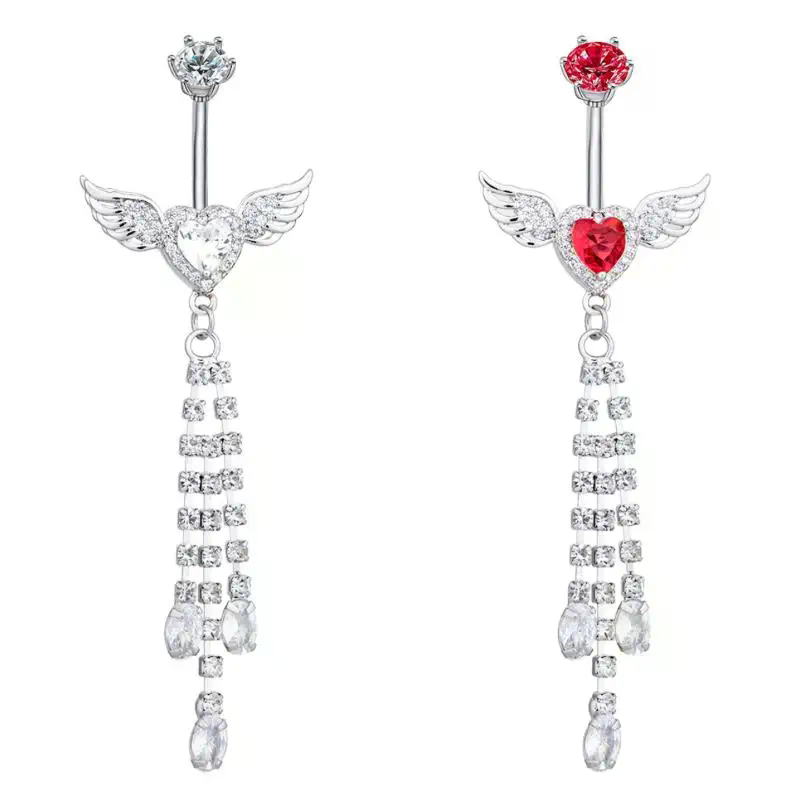 حلقات سرة البطن على شكل جناح ق - مراجعة Body Jewelry Tunnels وسعره