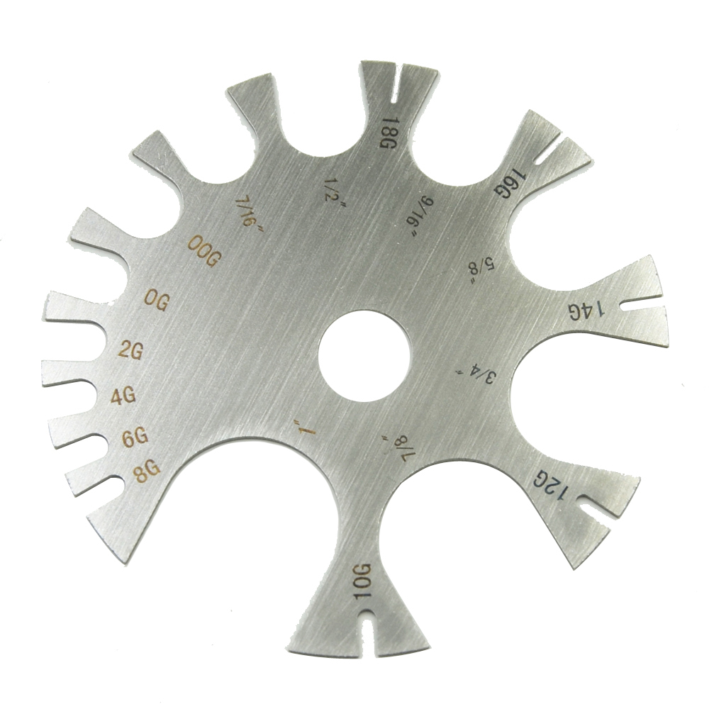 أداة قياس من الفولاذ المقاوم ل - مراجعة Body Jewelry Gauge To Mm وسعره
