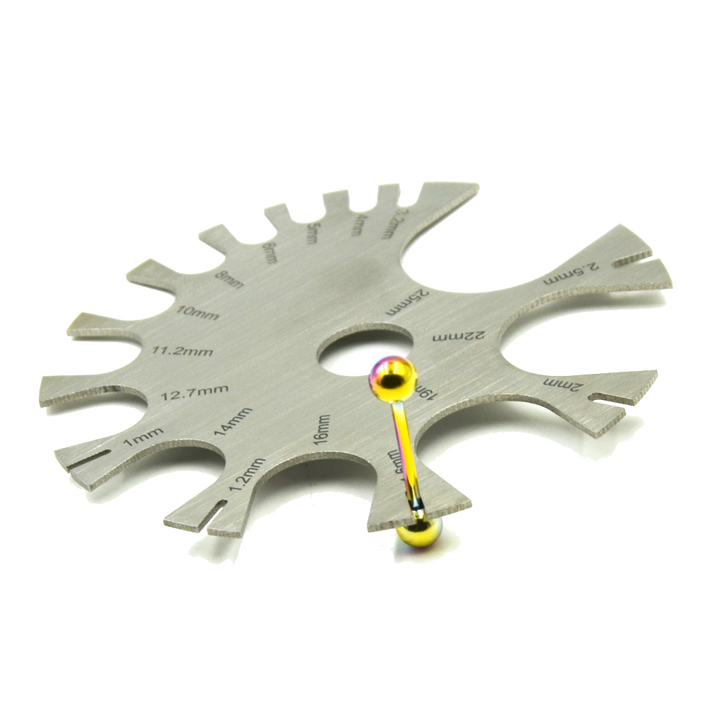 أداة قياس من الفولاذ المقاوم ل - مراجعة Body Jewelry Gauge To Mm وسعره
