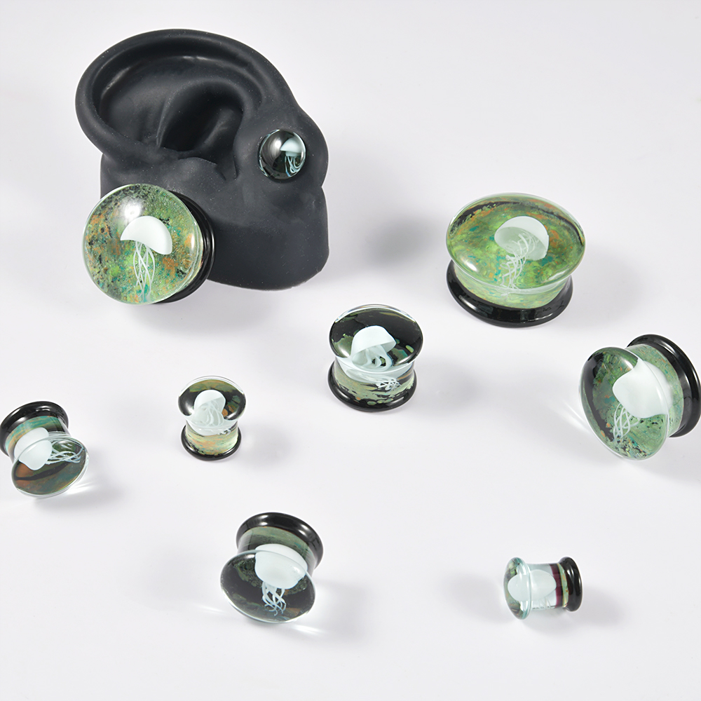 زوج من سدادات الأذن الزجاجية ع - مراجعة Body Jewelry Quality وسعره