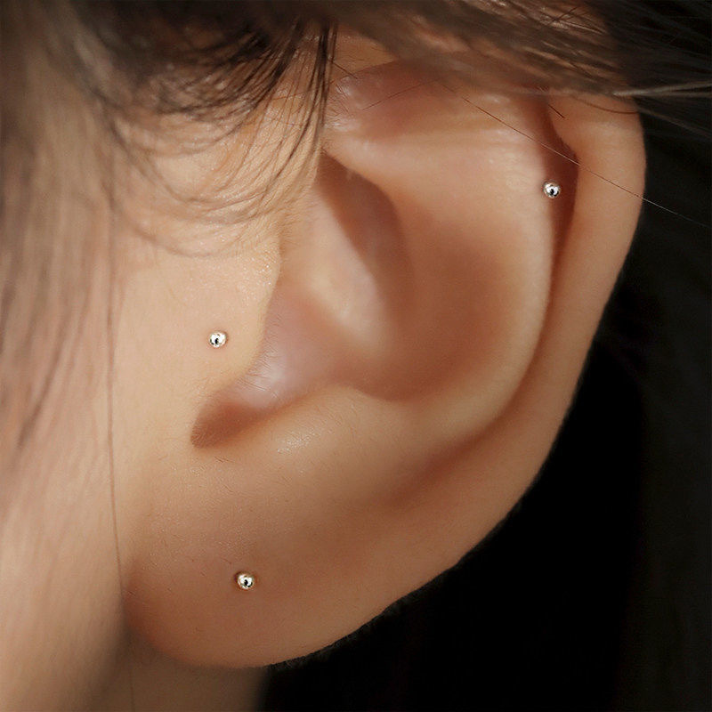 2 قطعة ثقب الأذن الفضة إبرة ال - مراجعة Body Jewelry Implants وسعره