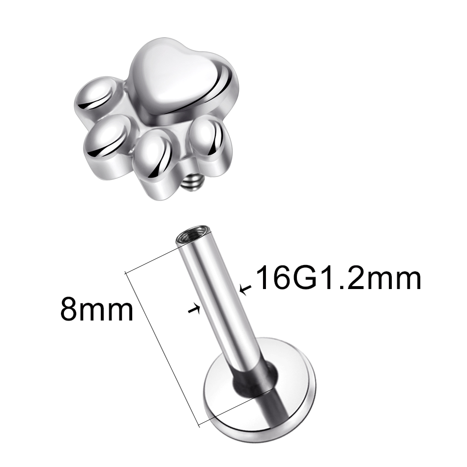 أقراط مرصعة بطبعة تيتانيوم من  - مراجعة Body Jewelry Implants وسعره