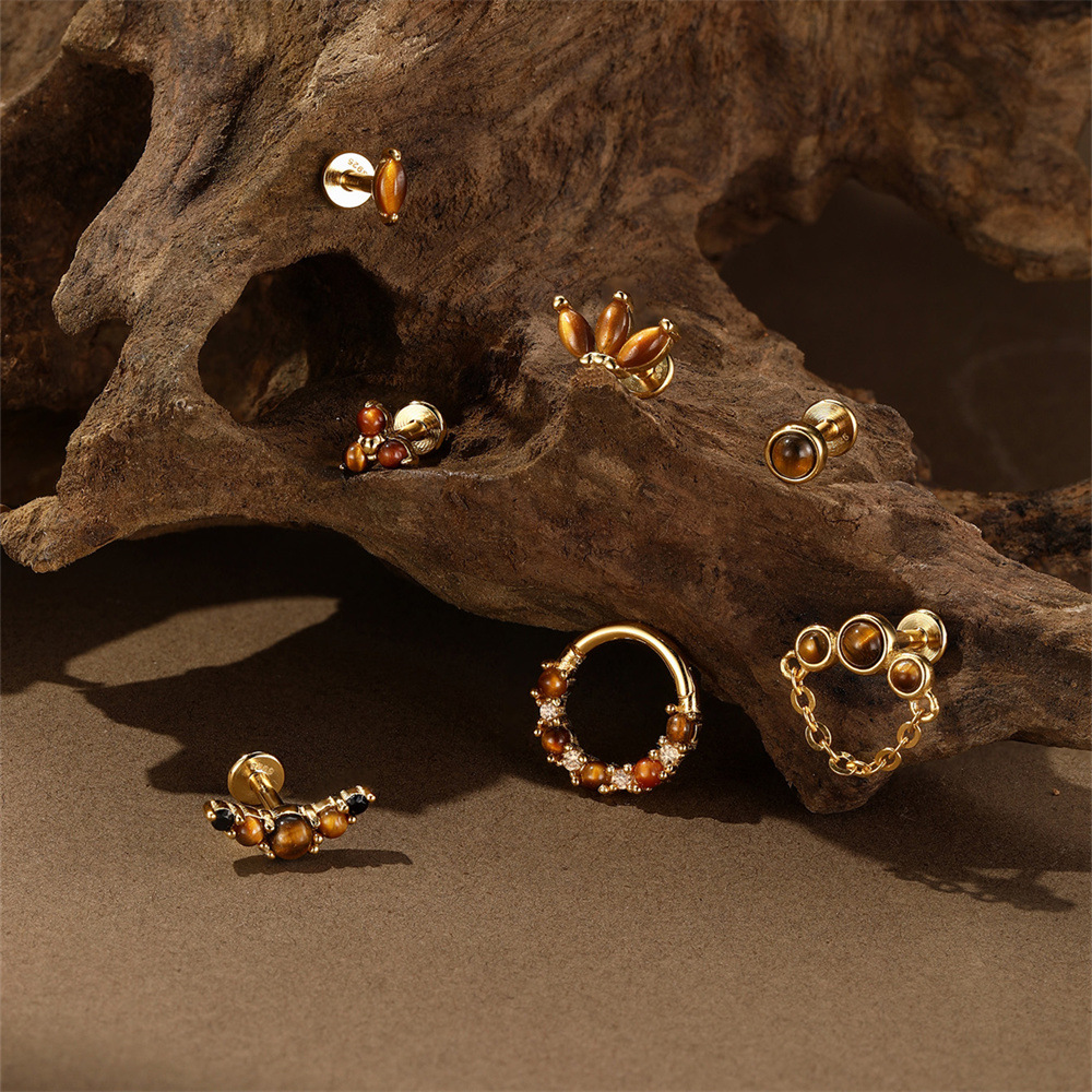 Glowshe 100% 925 فضة عين النمر - مراجعة Body Jewelry Quality وسعره