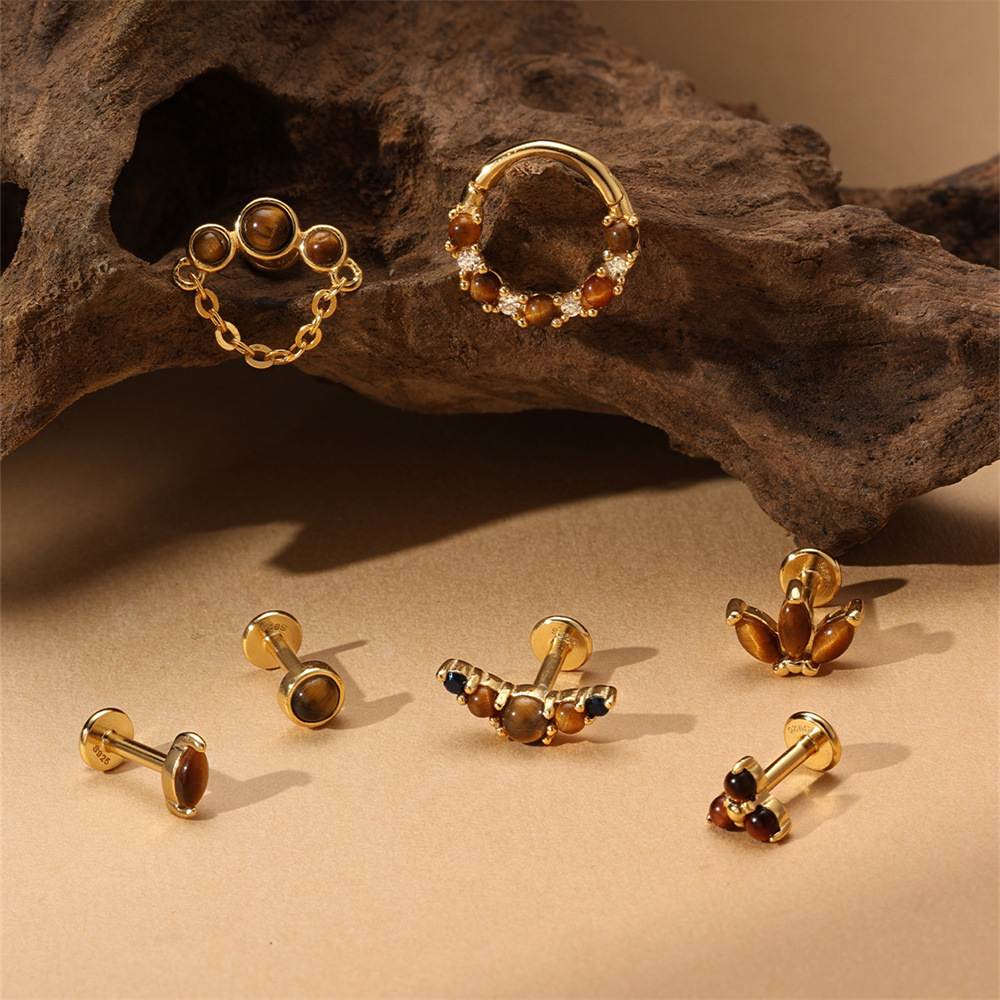 Glowshe 100% 925 فضة عين النمر - مراجعة Body Jewelry Quality وسعره