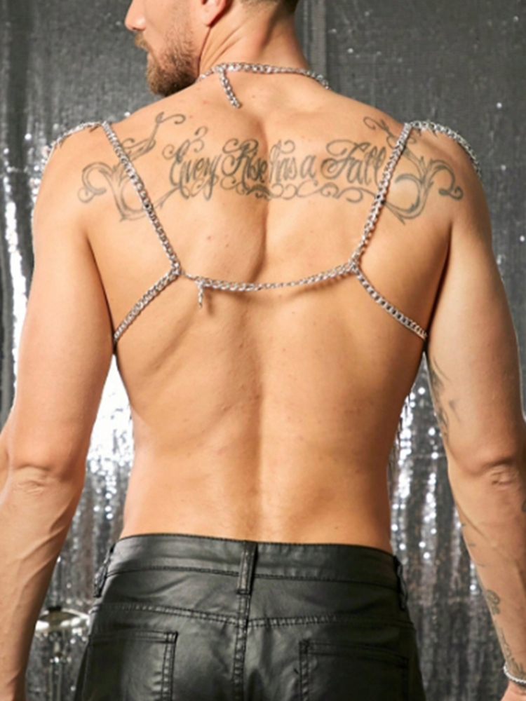 شرابات سلسلة الجسم الكتف مثير  - مراجعة Body Jewelry Men وسعره