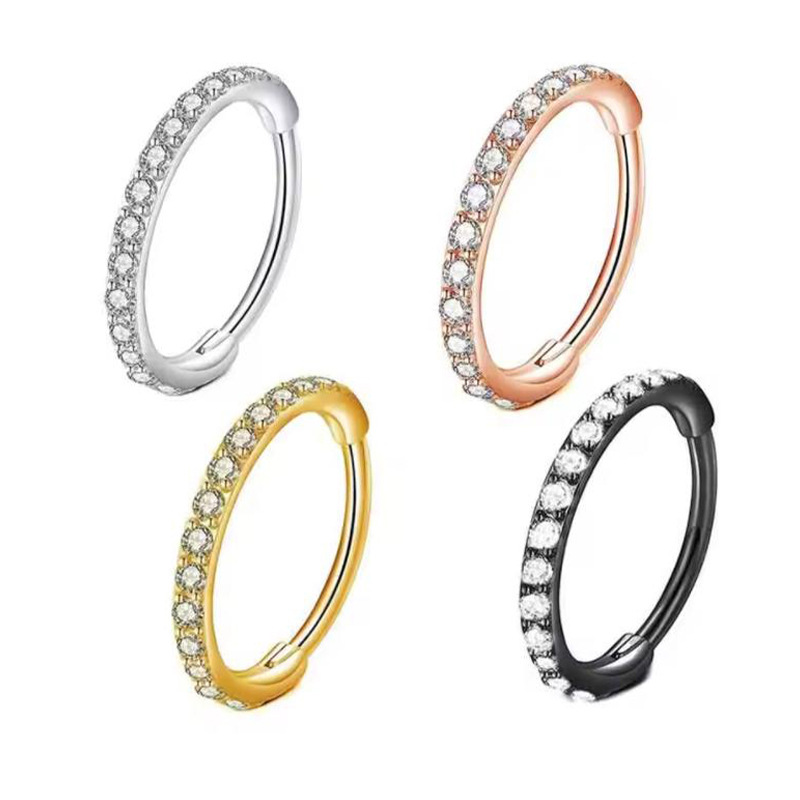 حلقة أنف شفافة 16G مرصعة بالزر - مراجعة Body Jewelry Nose وسعره