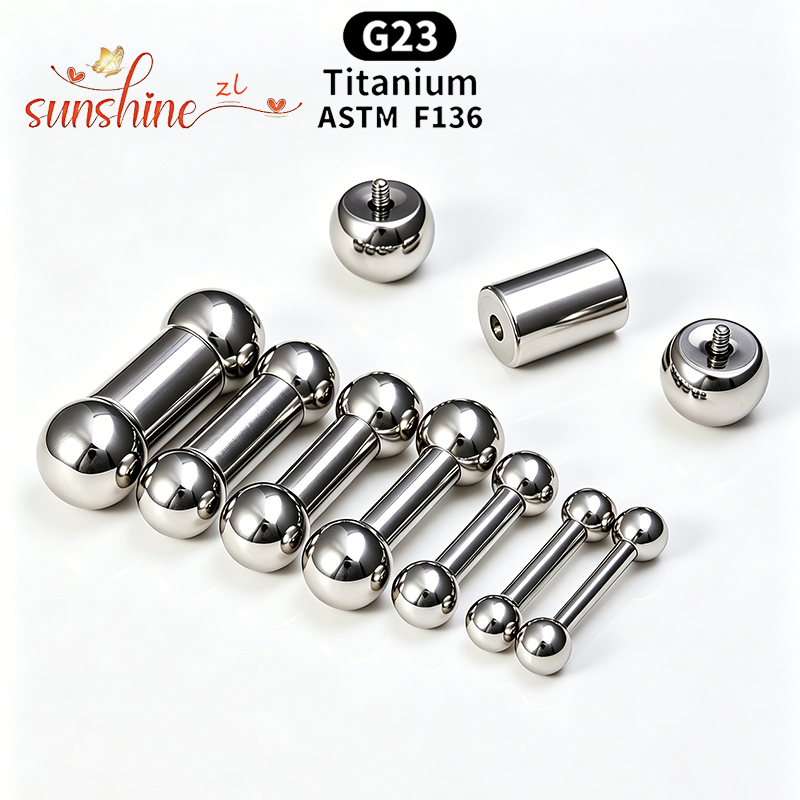 قضبان تيتانيوم مستقيمة بخيط دا - مراجعة Body Jewelry Implants وسعره