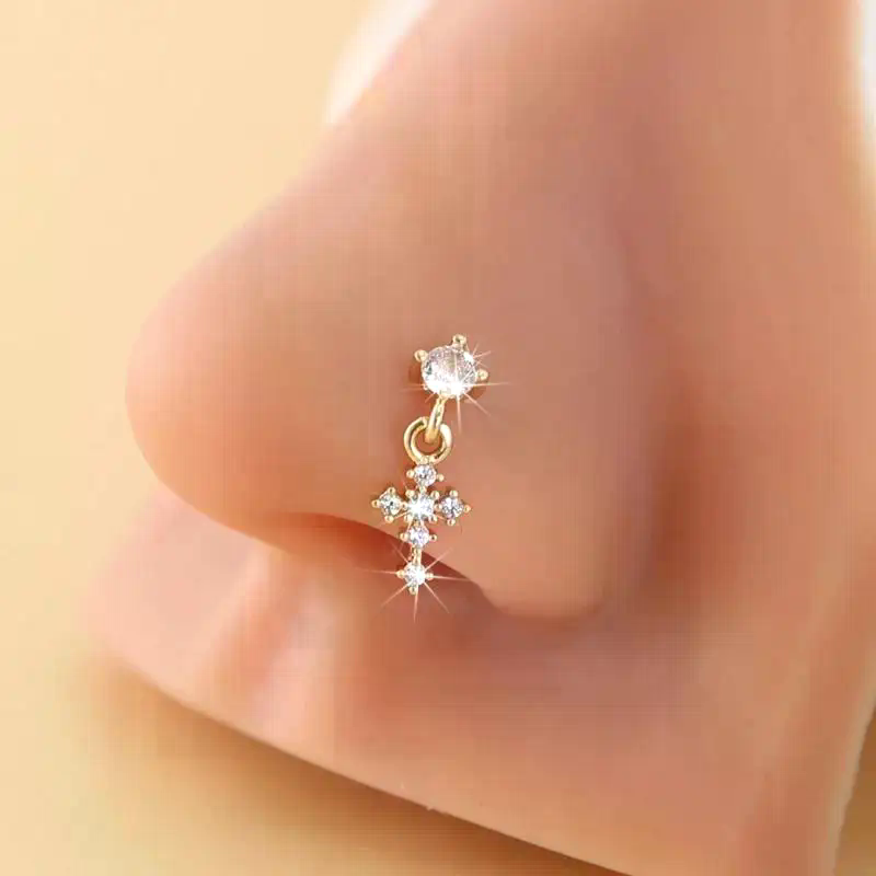 حلقات أنف متدلية للنساء، مجوهر - مراجعة Body Jewelry Tunnels وسعره