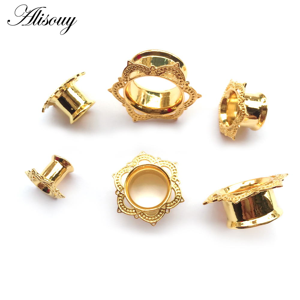 Alisouy 2 قطعة الذهب اللون الت - مراجعة Body Jewelry Gauge To Mm وسعره