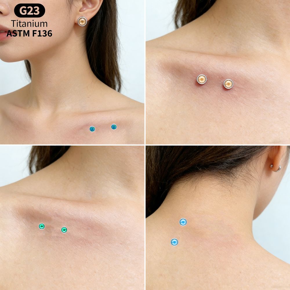 أقراط تيتانيوم ASTM F136 ديرما - مراجعة Body Jewelry Implants وسعره
