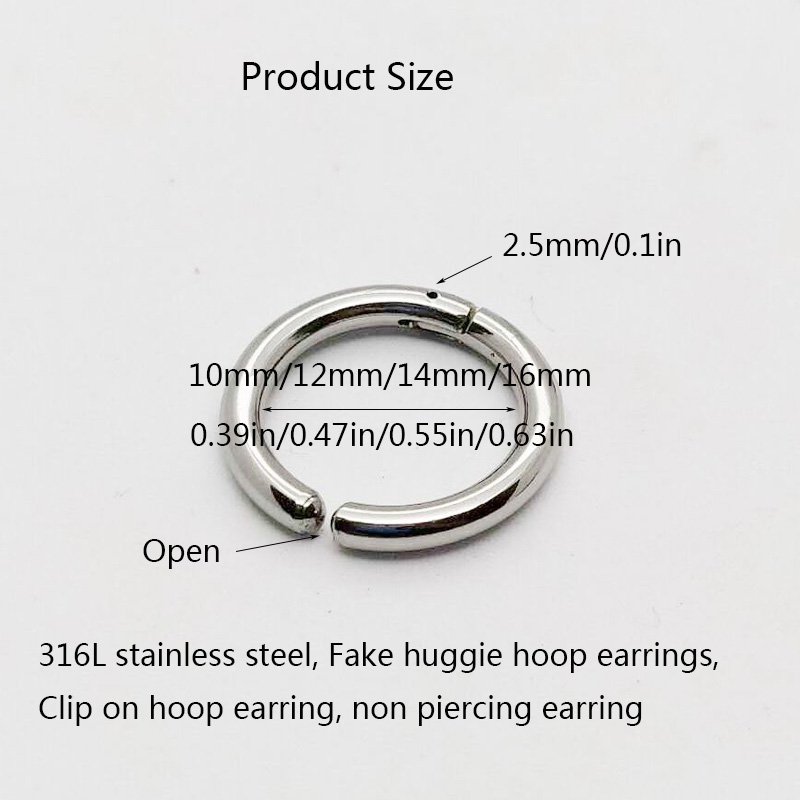 وهمية Huggie هوب أقراط للرجال  - مراجعة Body Jewelry Tunnels وسعره