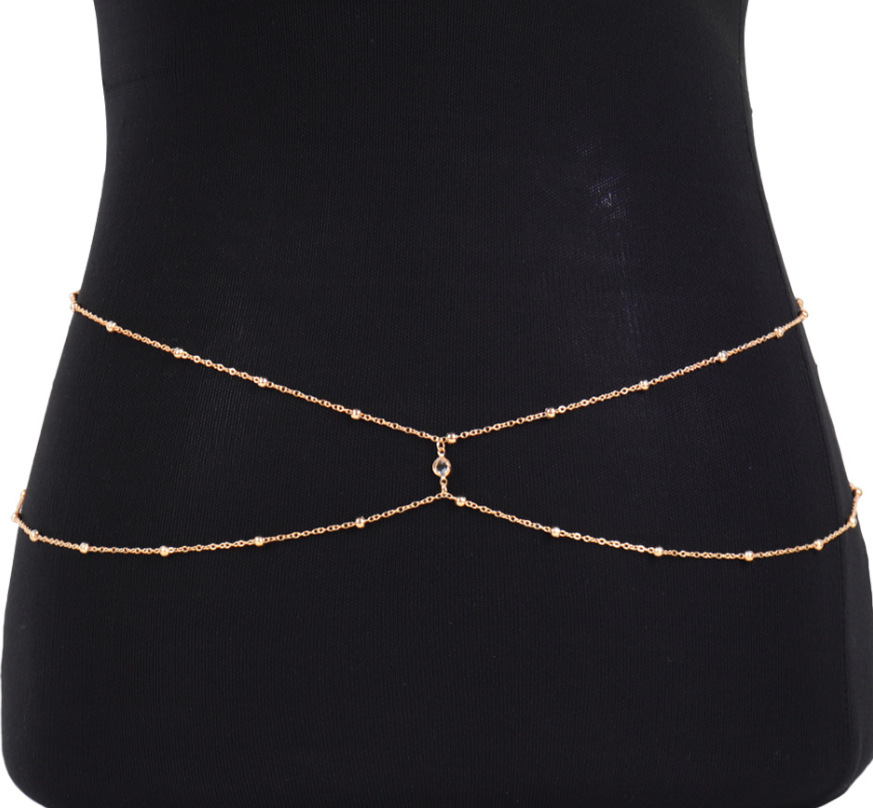 سلاسل البطن مطرز بالخرز من حجر - مراجعة Body Jewelry Necklace وسعره