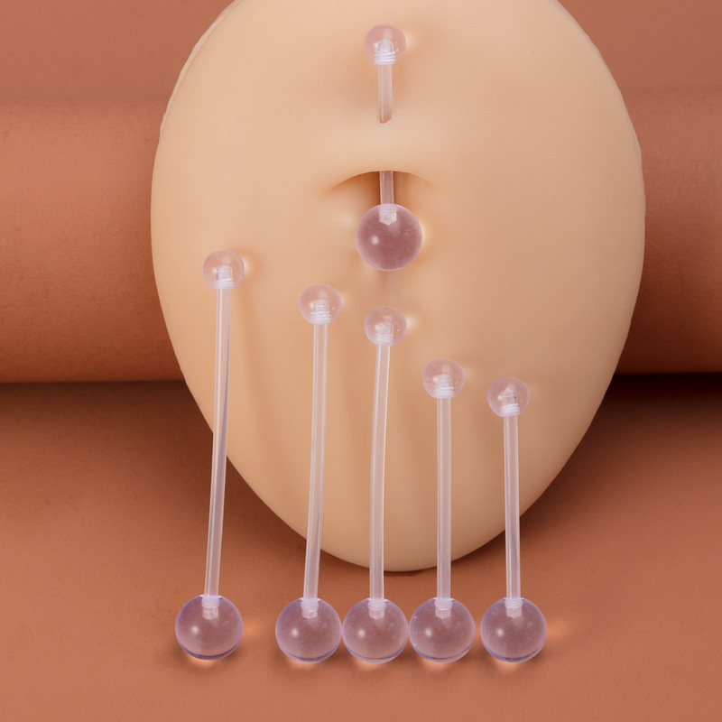 6 قطعة ثقب السرة المرنة الاكري - مراجعة Body Jewelry Implants وسعره