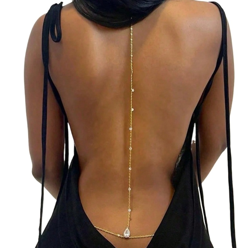 العروس عارية الذراعين حجر الرا - مراجعة Body Jewelry Necklace وسعره