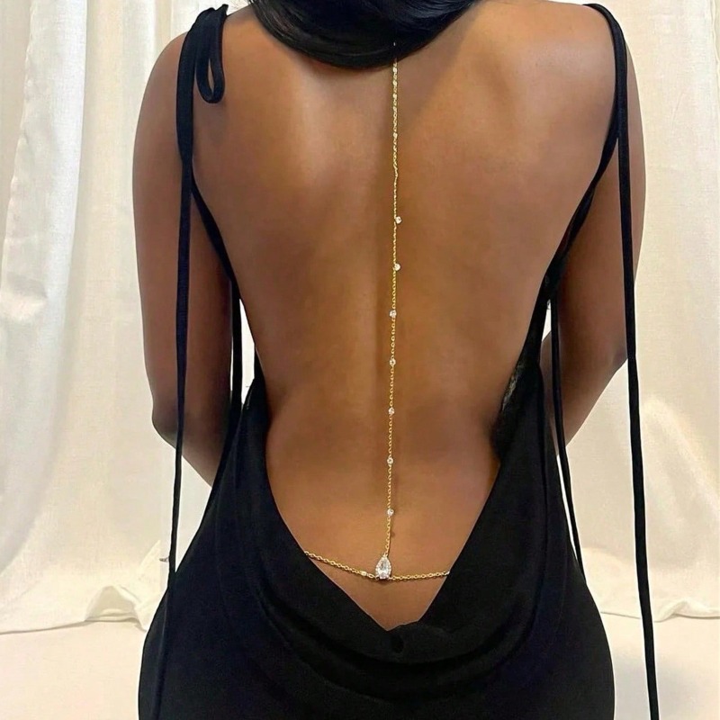 العروس عارية الذراعين حجر الرا - مراجعة Body Jewelry Necklace وسعره