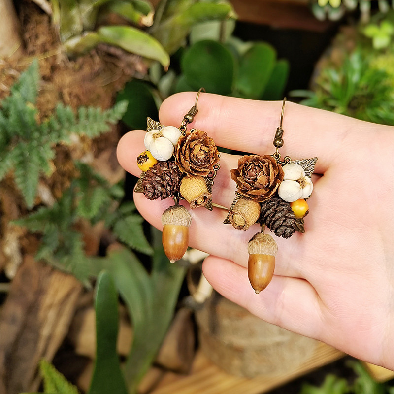 أقراط خشبية عتيقة بتصميم نباتي - مراجعة Body Jewelry Wholesale وسعره