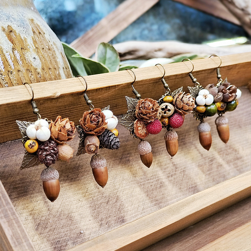 أقراط خشبية عتيقة بتصميم نباتي - مراجعة Body Jewelry Wholesale وسعره