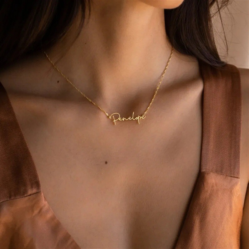 اسم مخصص تموج الماء قلادة شخصي - مراجعة Body Jewelry Wholesale وسعره
