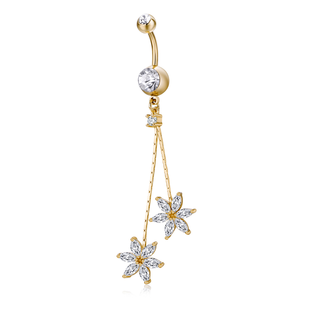 Kuniu-Flower قلادة حزام بطن لل - مراجعة Body Jewelry Implants وسعره