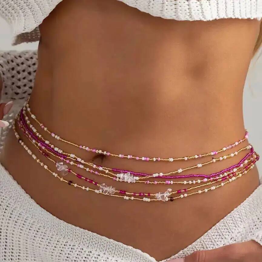 مجموعة من 6 قطع سلاسل خصر بوهي - مراجعة Body Jewelry Usa وسعره