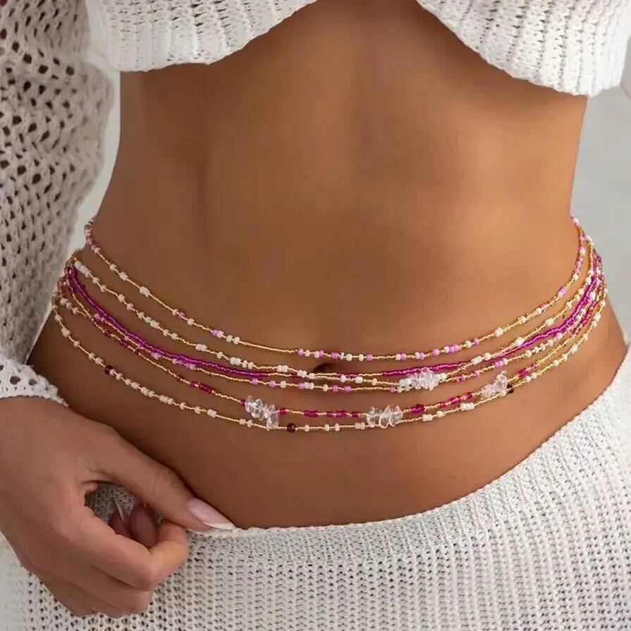 مجموعة من 6 قطع سلاسل خصر بوهي - مراجعة Body Jewelry Usa وسعره